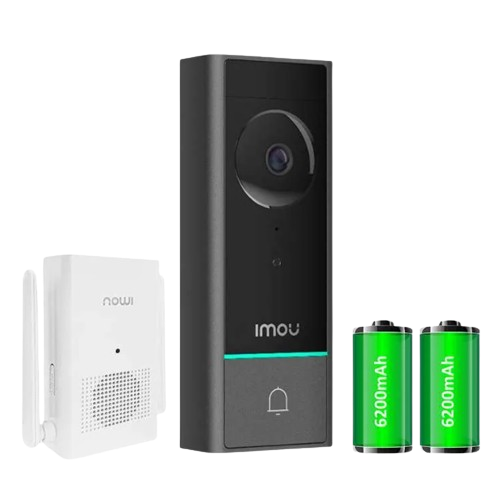 KIT DE TIMBRE IMOU 5MP WIFI/ CON ALTAVOZ INTERIOR/LENTE FISH EYE DE 164°