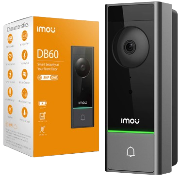 KIT DE TIMBRE IMOU 5MP WIFI/ CON ALTAVOZ INTERIOR/LENTE FISH EYE DE 164°