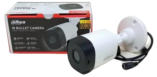 CAMARA DAHUA TIPO BULLET DE 2MP/ LENTE FIJO DE 2.8MM/ IR DE 20 METROS/ MICROFONO INCORPORADO/ 82° DE APERTURA/ IP67.