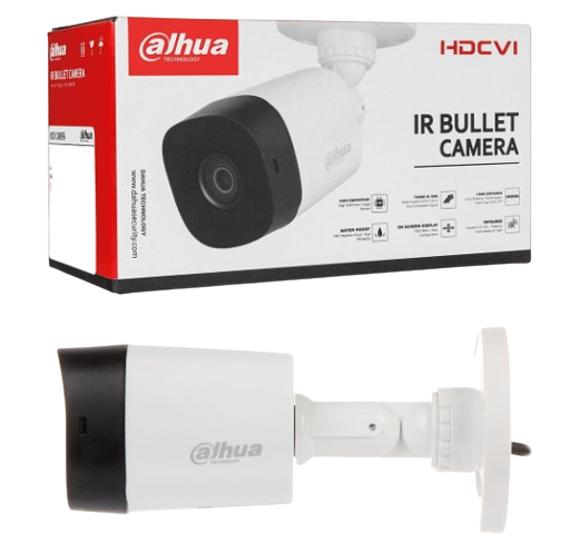 CAMARA TIPO BULLET DAHUA 2MP. HDCVI SMART IR 2.8MM - 20 METROS - METALICA - IP67