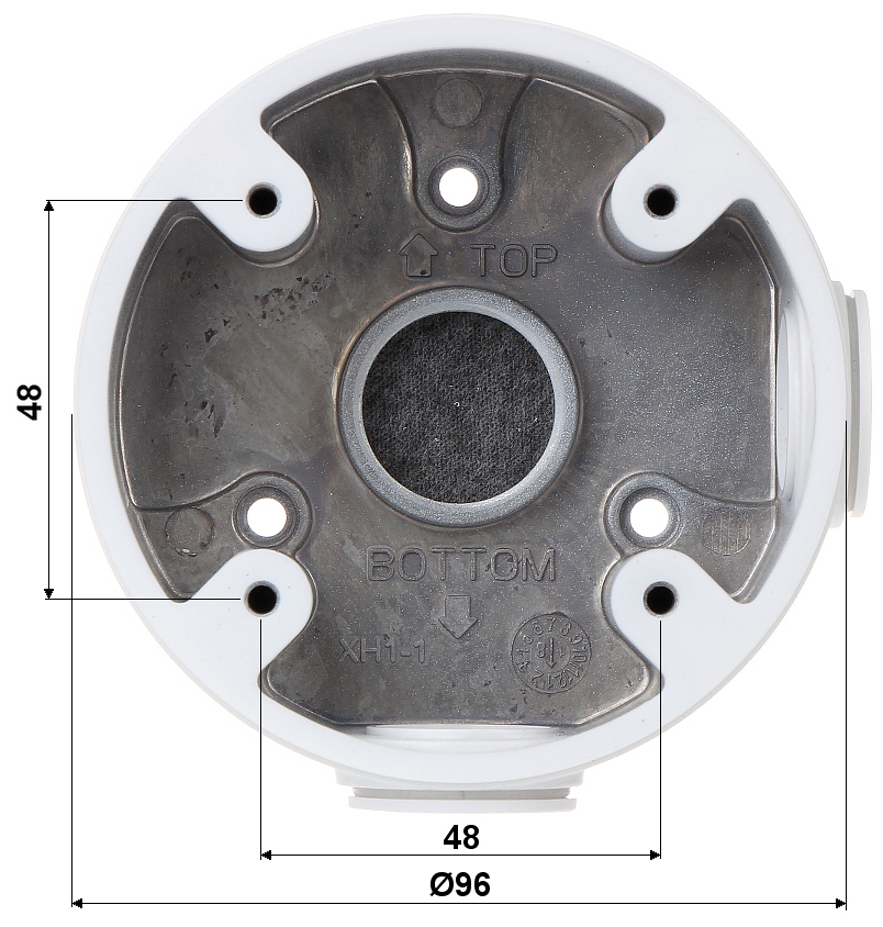 CAJA DE UNION EN ALUMINIO A PRUEBA DE AGUA MEDIDAS 96,7 DE DIAMETRO X 37,2MM DE ALTO PARA TUBO 3/4" | PARA CAMARAS DOMO.