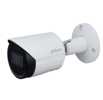 CÁMARA IP BULLET DAHUA DE 5MP. H265+ LENTE DE 2.8 mm/ 103 GRADOS DE APERTURA/ IR DE 30 Mts/ METÁLICA/ WDR REAL 120 dB/ PoE/ IP67/ STARLIGHT/ VIDEOANALÍTICOS CON IVS/ RANURA PARA MicroSD.