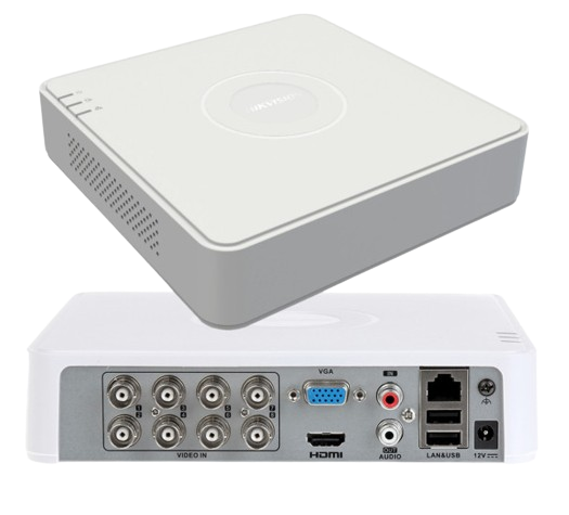 DVR ANÁLOGO HIKVISION ACUSENSE / EVITA FALSAS ALARMAS) DVR 8 MEGAPIXEL / 8 CANALES TURBOHD + 8 CANALES IP / 1 BAHÍA DE DISCO DURO / AUDIO POR COAXITRON.