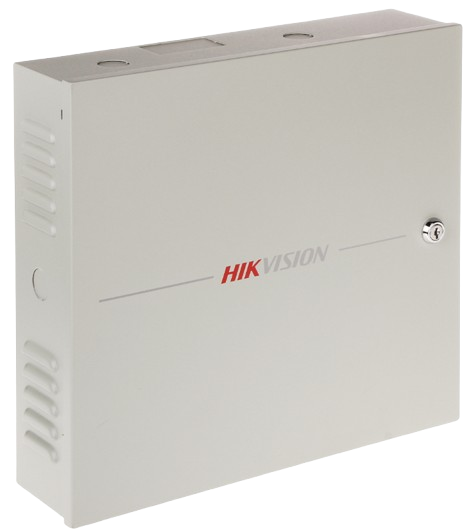﻿PANEL CONTROLADORA DE ACCESO HIKVISION/ 4 PUERTA/ 8 LECTORES HUELLAS Y TARJETAS/ INTEGRACIÓN CON VIDEO/ 100,000 TARJETAS/ INCLUYE GABINETE Y FUENTE DE ALIMENTACIÓN 12VCC/ 8A. SOPORTA BATERÍA DE RESPALDO.﻿
