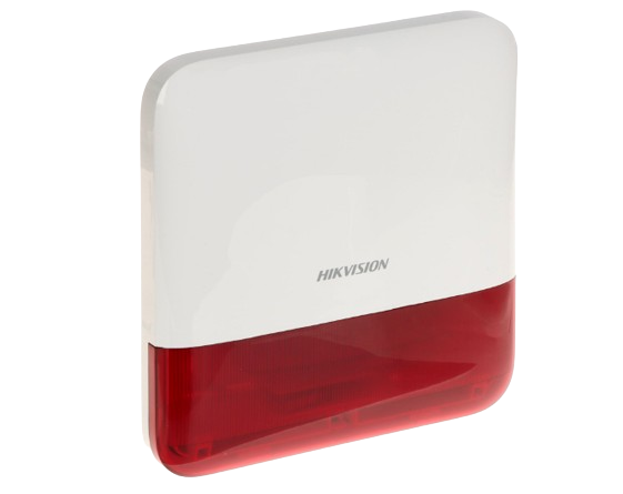 HIKVISION DS-PS1-E-WB - SIRENA INALÁMBRICA CON ESTROBO ROJO PARA EXTERIOR IP65 / 110 DB.  #HikvisionDSPS1EWB #SirenaInalámbrica #SeguridadPerimetral #AlarmaExterna #TecnologíaHikvision #ProtecciónAvanzada