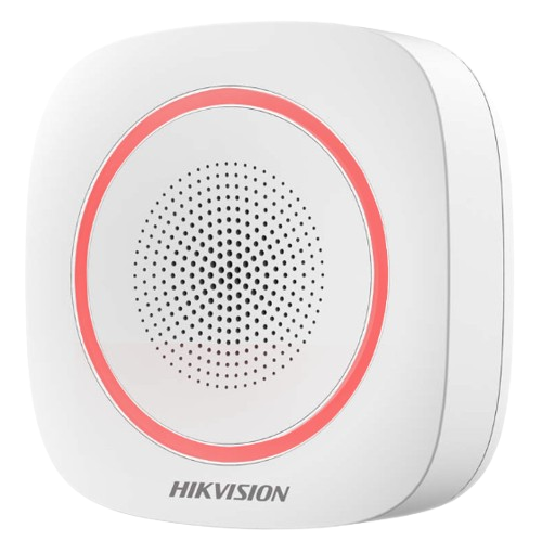 SIRENA INALÁMBRICA PARA USO INTERIOR CON ESTROBO COLOR ROJO HIKVISION AX-PRO. #Hikvision #Axpro #Seguridad #Inalambrica