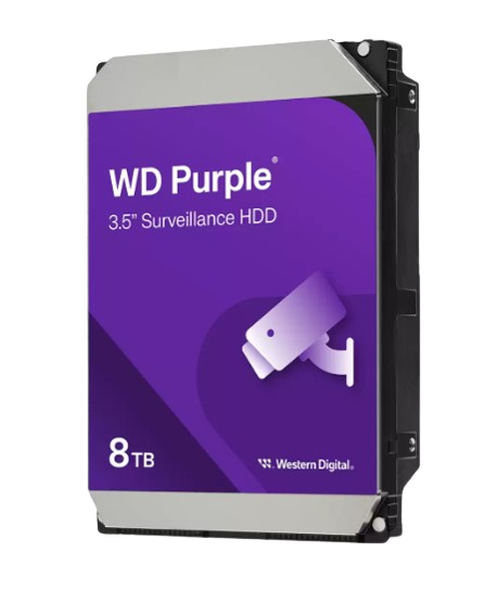 DISCO DURO DE 8TB PARA VIDEO VIGILANCIA. WESTERN DIGITAL PURPLE SURVEILLANCE HARD DRIVE 7200RPM 3.5" 256MB.