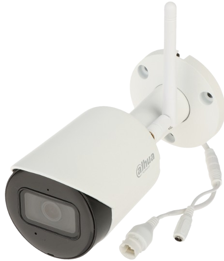 CÁMARA IP BULLET WIFI DE 4MP. DAHUA. LENTE DE 2.8mm. 90° DE APERTURA / H.265+/ IR DE 30 Mts. MICRÓFONO INTEGRADO / RANURA PARA MICROSD / METÁLICA / IP67/ DWDR / VIDEO ANALÍTICOS CON SMD #Dahua #Wifi #Tecnología