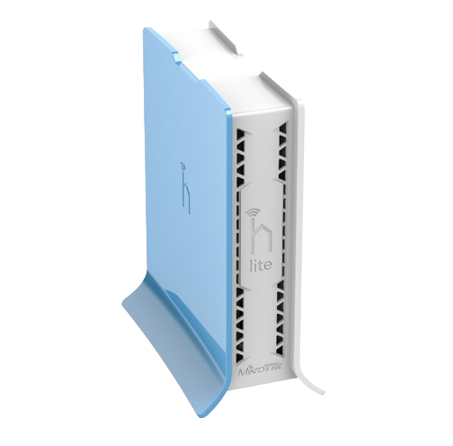 SWITCH MIKROTIK - HAP LITE TC - 4 PUERTOS FAST ETHERNET, WI-FI 2.4 GHZ 802.11 B/G/N Y BASE TIPO TORRE.