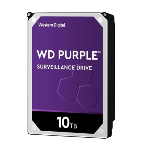 WESTERN DIGITAL WD101PURP  DISCO DURO DE 10TB ESPECIALMENTE PARA VIDEO VIGILANCIA. WESTERN DIGITAL PURPLE SURVEILLANCE HARD DRIVE 7200RPM 3.5" 256MB. #WDPurple #WD101PURZ #Videovigilancia #DiscoDuro #Seguridad #Almacenamiento #WesternDigital