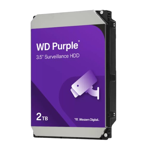WESTERN DIGITAL WD23PURZ - DISCO DURO DE 2TB PARA VIDEO VIGILANCIA. WESTERN DIGITAL PURPLE SURVEILLANCE HARD DRIVE 5400RPM 3.5" 64MB.