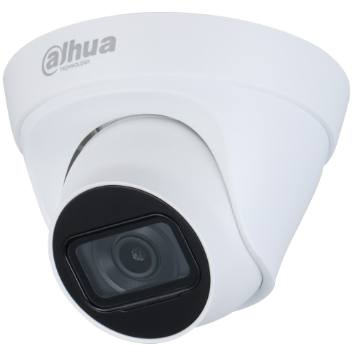 CÁMARA IP DOMO DAHUA SEMIMÁTALICO DE 4MP. CON AUDIO INTEGRADO/ 20FPS/ LENTE 2.8mm/ FOV 101° WDR 120DB/ IR 30Mts. H.265+ & H.264+ / POE Y PROTECCION IP67.