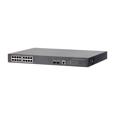 SWITCH POE ADMINISTRABLE POE. CAPA 2 DE 16 PUERTOS GIGABIT 2 PUERTPO HASTA 60W.