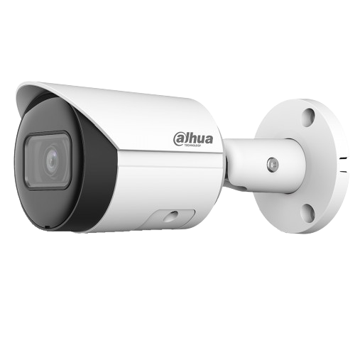 CÁMARA IP BULLET DAHUA DE 5MP. H265+ LENTE DE 2.8 mm/ 103 GRADOS DE APERTURA/ IR DE 30 Mts/ METÁLICA/ WDR REAL 120 dB/ PoE/ IP67/ STARLIGHT/ VIDEOANALÍTICOS CON IVS/ RANURA PARA MicroSD.