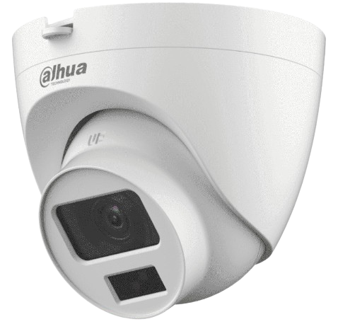 CÁMARA ANÁLOGA DOMO FULL COLOR DE 2MP. LENTE DE 2.8mm. CON 103 GRADOS LENTE DE APERTURA / IR DE 20 METROS SEMIMETÁLICO IP67. #Dahua #Seguridad #Instaladores