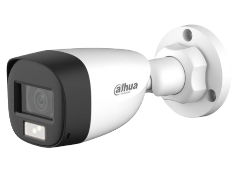 CÁMARA ANÁLOGA BULLET DE 2MP. DAHUA. CON ILUMINACIÓN DUAL INTELIGENTE+FULLCOLOR / LENTE DE 2.8mm. 102 GRADOS DE APERTURA / 20 METROS DE IR Y LUZ VISIBLE / MICRÓFONO INTEGRADO IP67. #Dahua #Seguridad24Horas #CámarasDeSeguridadHD