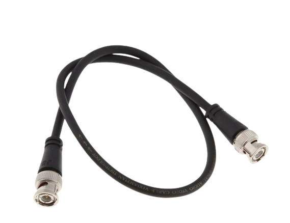 PACH CORD O LOOP COAXIAL RG6 DE 3 PIES CON CONECTOR BNC DE PUNTA.