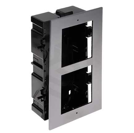 HIKVISION DS-KD-ACF2 - BASE DE 2 ESPACIOS PARA EMPOTRAR MÓDULOS DE VIDEOPORTEROS. #Hikvision #DSKDACF2 #VideoporteroHikvision #Intercomunicador #SoporteHikvision #InstalaciónSegura #TecnologíaHikvision #SolucionesdeSeguridad #Intercom2Módulos #HikvisionPanamá