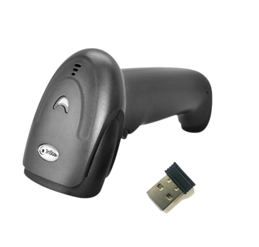 LECTOR DE CODIGO DE BARRAS LASER 1D - INCLUYE RECEPTOR USB