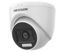 CÁMARA ANÁLOGA TURBO TURRET DOMO DE 2MP. HIKVISION. LENTE 2.8mm/ DOBLE ILUMINACIÓN  LUZ DUAL DE 20 METROS IR + 20 METROS LUZ BLANCA). MICRÓFONO INTEGRADO/ IP67.