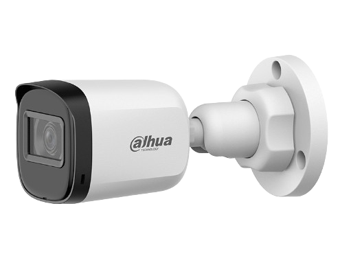 CÁMARA ANÁLOGA BULLET DE 2MP. LENTE 2.6mm / 80° DE APERTURA VISIÓN NOCTURNA IR 30Mts. AUDIO INCORPORADO. RESISTENCIA IP67. COMPATIBLE CON CVI/TVI/AHD/CVBS #Dahua #LoNuevo #Seguridad