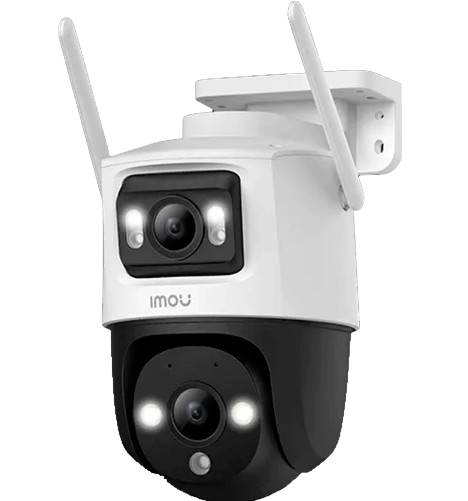 CÁMARA IP. PT. IMOU CRUISER DUAL DE 10MP. WIFI FULL COLOR / LENTE FIJO DE 5MP. + Y LENTE PT 5MP. 30 Mts DE ILUMINACIÓN NOCTURNA MICRÓFONO Y ALTAVOZ INTEGRADOS AUDIO BIDIRECCIONAL IMOU SENSE #Imou #LoNuevo #Seguridad