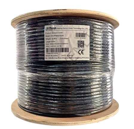 DAHUA 	DH-PFM920-6UN - BOBINA DE CABLE UTP CAT6. PARA EXTERIOR DAHUA. CON 305 METROS DE 100% COBRE, CUBIERTA MDPE RESISTENTE Y COLOR NEGRO, CUMPLE CON ANSI/TIA 568-C.2, ROHS, Y ES RETARDANTE DE FLAMA, IDEAL PARA INSTALACIONES SEGURAS. #Dahua #LoNuevo #Cable