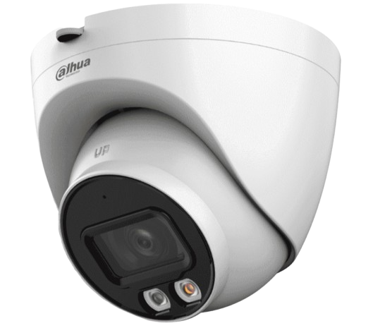 DAHUA IPC-HDW2449T-S-IL - CAMARA DOMO IP. DE 4MP / CON ILUMINADOR DUAL INTELIGENTE + FULL COLOR / WIZ SENSE / LENTE DE 2.8MM / 95 GRADOS / MICRÓFONO INTEGRADO /30 MTS DE IR Y LUZ VISIBLE / METÁLICA / RANURA MICROSD 256GB / WDR DE 120 DB / SMD PLUS / POE. #CamaraIP #SeguridadExterior #CamaraDomo