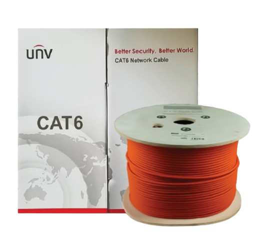 UNIVIEW CAB-LC3100A-IN - CABLE UTP CAT6. 100% COBRE/ FORRO PVC COLOR NARANJA / 4 PARES CALIBRE 24 AWG / USO INTERIOR / ESPECIAL PARA INSTALACIONES SEGURIDAD DE CCTV, VIDEO, DATOS, REDES & ETHERNET / CERTIFICACIÓN UL. BOBINA 1000 PIES / 305 METROS. #UNIVIEW #CableCat6 #Redes #UTPCable #InfraestructuraTI #Conectividad #Tecnología #Networking