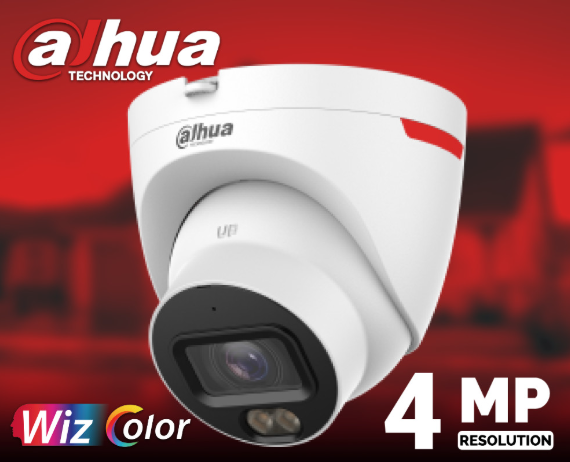 DAHUA DH-IPC-HDW2449T-S-PRO - CÁMARA IP. DOMO DE 4 MP. OFRECE TECNOLOGÍA WIZ COLOR Y WIZ SENSE CON IA / SMD PLUS / LENTE DE 2.8 MM / MICRÓFONO INTEGRADO / IR DE 30 MTS / WDR 120 DB / RANURA MICROSD / POE / PROTECCIÓN IP67. #Dahua #WizColor #WizSense #LoNuevo #Proyectos