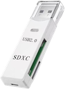 MGM MGM-HUB-USB-1E-BLANCO - LECTOR DE TARJETAS USB DOS EN UNO MICROSD Y SD ENTRADA A USB. #LectorDeTarjetasUSB #MGMTech #AccesoriosMGM #MicroSDReader #SDReader #LectorMGM