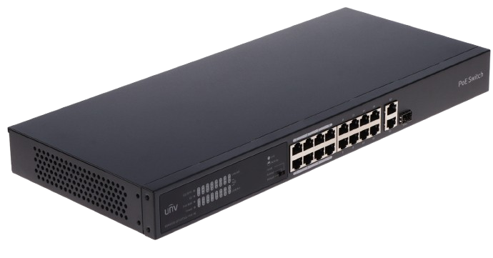 UNIVIEW UN-NSW2020-16T1GT1GC-POE-IN - SWITCH POE+ 16FAST / 16 POE / 1 GIGAETHERNET + 1 GIGAETHERNET COMBO UNV NSW2020-16T1GT1GC-POE-IN / POE AF / AT / 225 W TOTAL / NO ADMINISTRABLE / MÚLTIPLES MODOS DE TRABAJO : PREDETERMINADO (MODO NORMAL) / EXTENDIDO (HASTA 250 M) / VLAN (MODO SEGURO). #UNVSwitchPoE #SwitchPoE16Puertos #SwitchUNIVIEW #UNNSW202016T1GT1GC #SwitchRedIP #SwitchParaCamaras #PoESwitchProfesional #TecnologíaUNV #SeguridadElectrónicaPanamá #MGMDistribuidorOficial