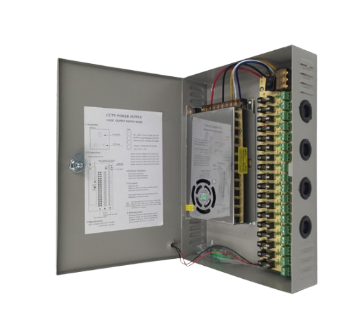 FUENTE DE PODER 12V. 18 CH. 20 AMP.