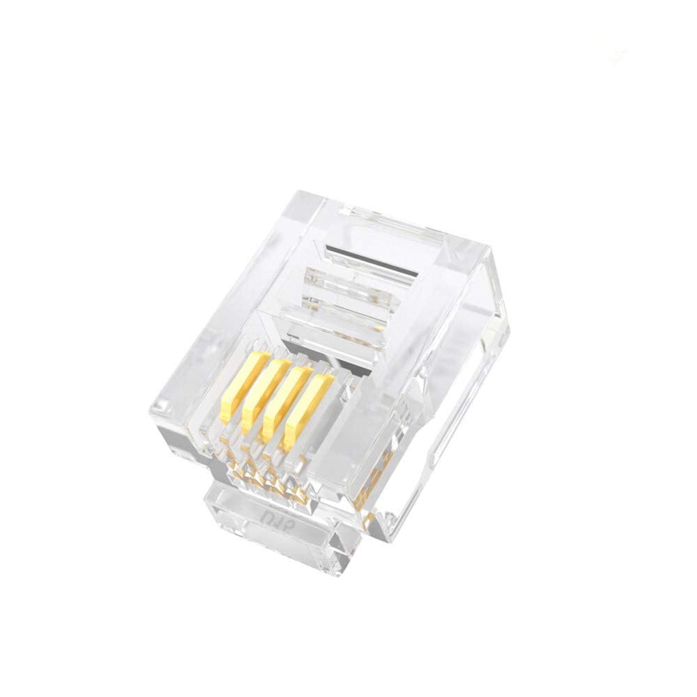 CONECTOR RJ11 100 PIEZAS / 2 PINES