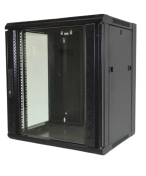 GABINETE DE SEGURIDAD DE 12U. SENCILLO DE MARCA MGM 600X600mmX630mm. PARA SERVIDORES Y REDES CON APERTURA LATERALES Y OPCIÓN A CERRADURA.