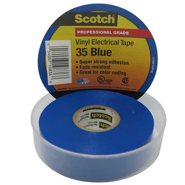 CINTA DE VINILO ELÉCTRICA DE CODIFICACIÓN DE COLOR, 3/4 PULGADAS X66 PIES,(22 YD) COLOR AZUL