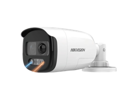 [DS-2CE12DF3T-PIRXOS] CÁMARA ANÁLOGA DE 2MP. TURBOHD CON IMAGEN A COLOR 24/7. LENTE 2.8 mm / LUZ BLANCA 40 Mts / EXTERIOR / IP67 / WDR 130DB / SENSOR PIR / SIRENA INTEGRADA / SALIDA DE AUDIO ESTROBO ROJO & AZUL.  MICRÓFONO INTEGRADO. #Hikvision #seguridad #Inteligencia #Artifical
