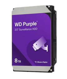 [WD84PURZ] DISCO DURO DE 8TB PARA VIDEO VIGILANCIA. WESTERN DIGITAL PURPLE SURVEILLANCE HARD DRIVE 7200RPM 3.5" 256MB.