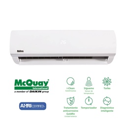 [MCQUAY-1218] AIRE ACONDICIONADO MINI SPLIT DE 12,000 BTU MCQUAY DAIKIN SEER 18/R410A/ 220V