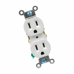 [MGM-TOMA-POLARIZADO125V] TOMA CORRIENTE DOBLE POLARIZADO DE 125V DE COLOR BLANCO