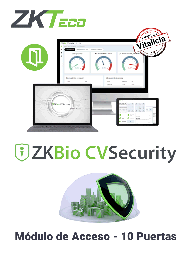 [ZKBIO-CV-AC-P10] LICENCIA VITALICIA PARA 10 PUERTAS EN CONTROL DE ACCESO BIOCVSECURITY/HASTA 30,000 USUARIOS/200 DEPARTAMENTOS/200 AREAS