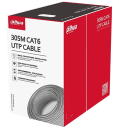 [DH-PFM922I-6UN-C-GRIS] CABLE UTP CAT6. COLOR GRIS CCA (1000 FT) / 305 METROS / COMPATIBLE POE. #DahuaTechnology #CableUTPCAT6 #SolucionesDeRed #InfraestructuraTI #ConectividadSegura