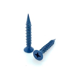 [MGM-TORNILLO-CON-1-1/4] TORNILLO PARA CONCRETO DE CABEZA PLANA DE 4 BORDES  AZUL