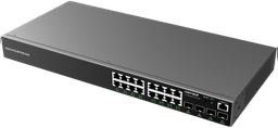 [GRANDSTREAM-GWN7802P] SWITCH DE 16 PUERTOS POE ADMINISTRABLES GRANDSTREAM 10/100/1000 Mbps + 4 PUERTOS SFP Uplink HASTA 240W. COMPATIBLE CON GWN CLOUD.