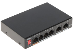 [DH-PFS3006-4GT-60-V2] SWITCH POE DE 6 PUERTOS GIGABIT. 4 PUERTOS POE. BASE 10/100/1000. 2 PUERTOS UPLINK 10/100/1000 60Wts TOTALES / SWITCHING 14 GBPS / POE 2.0 / HASTA 250 Mts DE TRANSMISIÓN. NO ADMINISTRABLE #Dahua #SeguridadTotal#SoportePTZ#VigilanciaDahua#CámarasDeSeguridad#TecnologíaDahua