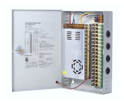 [MGM-CRC15] ﻿FUENTE DE PODER DE 18CH. 20 AMP. 12V. DC. MGM-PARA SISTEMA DE CCTV.﻿