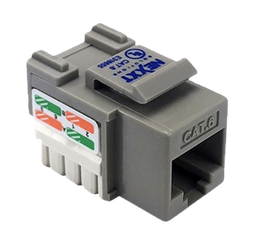 [MGM-JACK-CAT6-B&G] CONECTOR TIPO JACK MODULAR / UTP / CAT. 6E / COLOR BLANCO & GRIS. #MGM #ConectorCAT6E #RedesDeAltaVelocidad #ConexiónEstable #SolucionesDeRed #RendimientoÓptimo