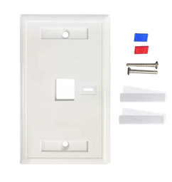 [MGM-FACEPLATE-1S] FACEPLATE DE 1 PUERTOS PARA REDES RECTANGULAR MARCA MGM #MGM #Redes #Proyectos #Faceplat