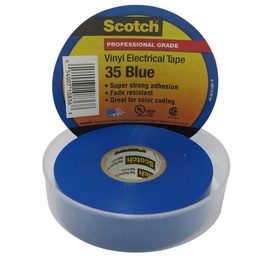 [MGM-TAPE-AZUL] CINTA DE VINILO ELÉCTRICA DE CODIFICACIÓN DE COLOR, 3/4 PULGADAS X66 PIES,(22 YD) COLOR AZUL